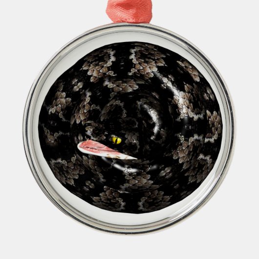 Schlange Silbernes Ornament (Vorne)
