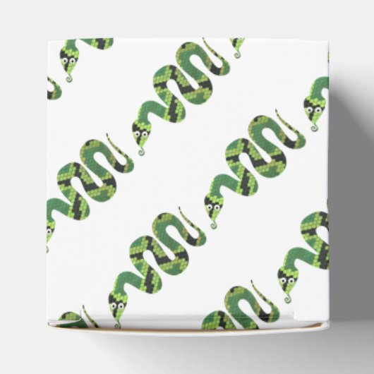 Schlange Silhouette für Schwarz und Grün Geschenkschachtel (Oben)