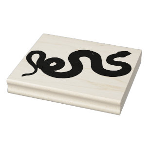Schlange Silhouette Gummi Briefmarke Gummistempel