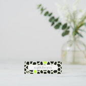 Schlange Skin Gray Green Mosaik Muster Discount Ge Mini Visitenkarte (Stehend Vorderseite)