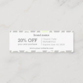 Schlange Skin Gray Green Mosaik Muster Discount Ge Mini Visitenkarte (Rückseite)