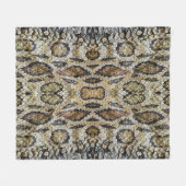 Schlange Skin Muster Textur Fleecedecke (Vorderseite (Horizontal))