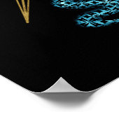 Schlange Spirituelle Wandkunst Gold schwarz Poster (Ecke)