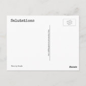 Schlange Sprichwort Ssalutationen Postkarte (Rückseite)