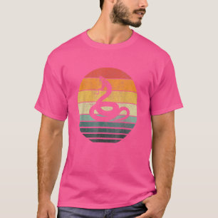 Schlange Sunset Retro Vintager 70er Tierart T-Shirt