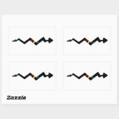 Schlange - Symbol des systemeigenen Amerikanischen Rechteckiger Aufkleber (Blatt)