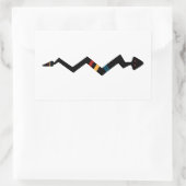 Schlange - Symbol des systemeigenen Amerikanischen Rechteckiger Aufkleber (Tasche)