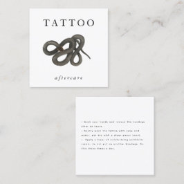 Schlange Tattoo Aftercare Instructions Modern Quadratische Visitenkarte