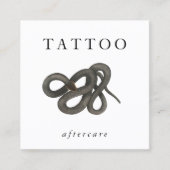 Schlange Tattoo Aftercare Instructions Modern Quadratische Visitenkarte (Vorderseite)