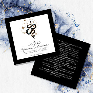 Schlange Tattoo Aftercare Instructions Stilvoll Quadratische Visitenkarte