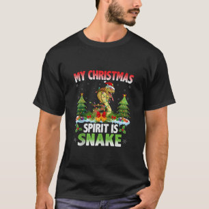 Schlange tragen Weihnachtsmannmütze Mein Weihnacht T-Shirt