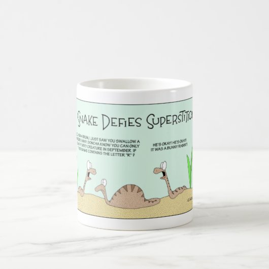 Schlange trotzt Superstition Kaffeetasse (Mittel)