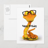 Schlange Typ | Niedliches chinesisches Zodiakzeich Postkarte (Vorne/Hinten)