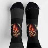 Schlange umarmt um ein anatomisches Herz Socken (Oben)