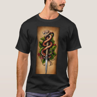 Schlange umhüllt um dagger T - Shirt