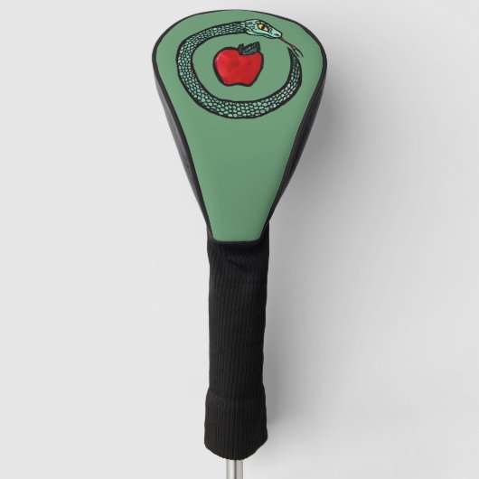 Schlange und Apfel Golf Headcover (Vorderseite)