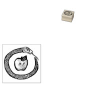 Schlange und Apfel Gummistempel (Stempel)