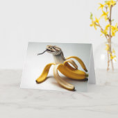 Schlange und Bananenfusion zum Geburtstag Karte (Gelbe Blume)