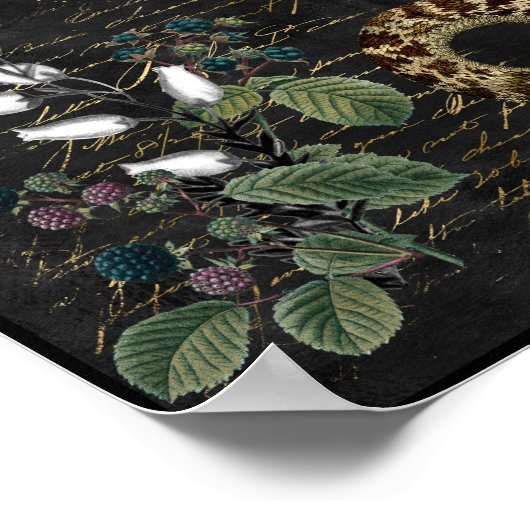 Schlange und Berries Poster (Ecke)