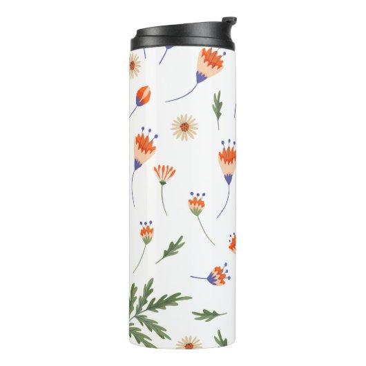 Schlange- und Blumenmärchen Thermosbecher (Nach links gedreht)