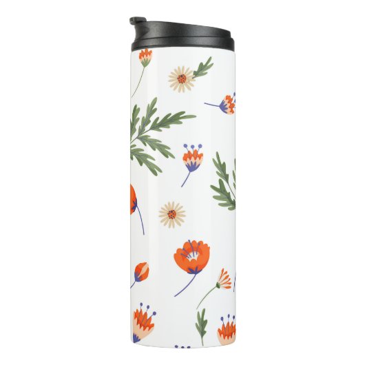 Schlange- und Blumenmärchen Thermosbecher (Nach rechts gedreht)