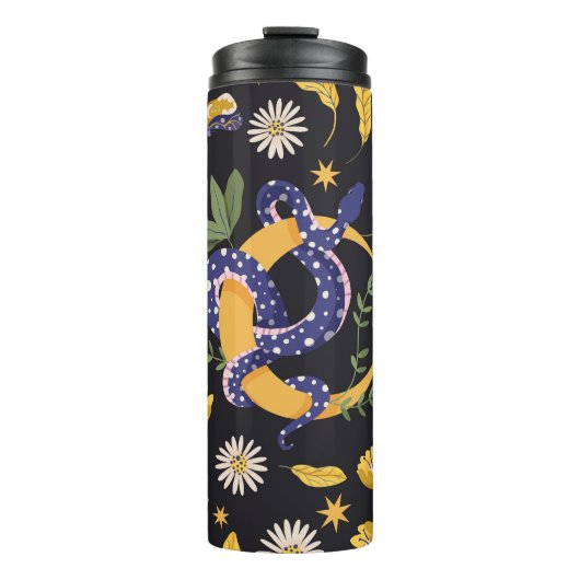 Schlange- und Blumenmärchen Thermosbecher (Vorderseite)