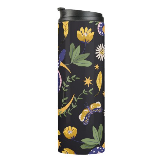 Schlange- und Blumenmärchen Thermosbecher (Nach rechts gedreht)