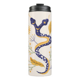 Schlange- und Blumenmärchen Thermosbecher