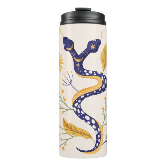 Schlange- und Blumenmärchen Thermosbecher (Vorderseite)