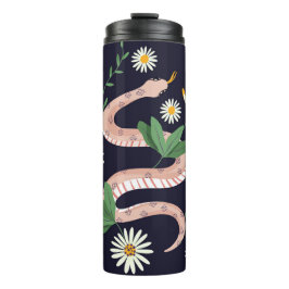 Schlange- und Blumenmärchen Thermosbecher