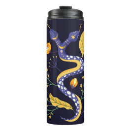 Schlange- und Blumenmärchen Thermosbecher