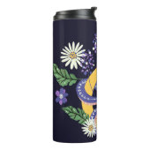 Schlange- und Blumenmärchen Thermosbecher (Nach links gedreht)