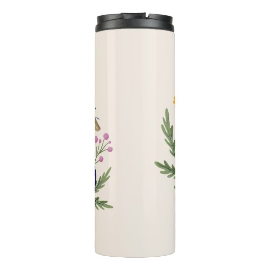 Schlange- und Blumenmärchen Thermosbecher (Rückseite)