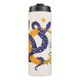 Schlange- und Blumenmärchen Thermosbecher