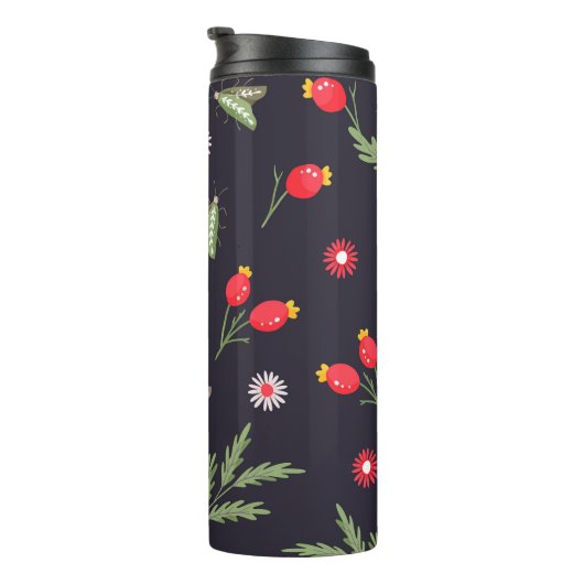 Schlange- und Blumenmärchen Thermosbecher (Nach rechts gedreht)