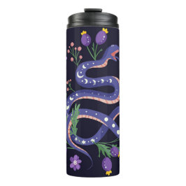 Schlange- und Blumenmärchen Thermosbecher