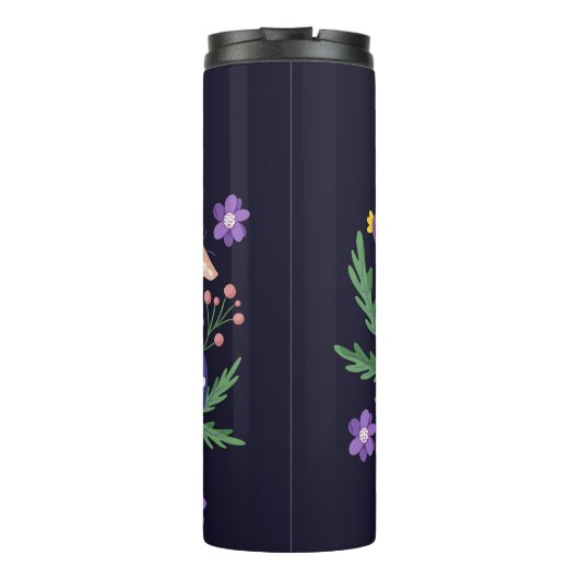 Schlange- und Blumenmärchen Thermosbecher (Rückseite)