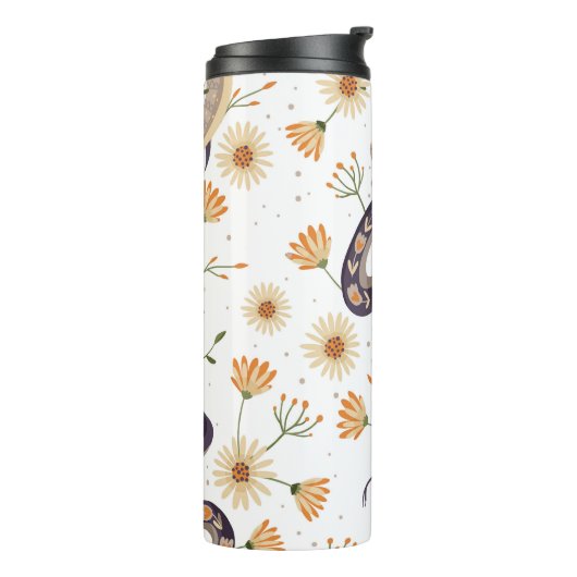 Schlange- und Blumenmärchen Thermosbecher (Nach links gedreht)