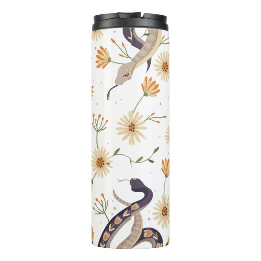 Schlange- und Blumenmärchen Thermosbecher (Rückseite)