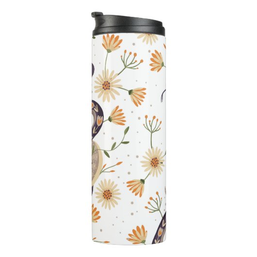 Schlange- und Blumenmärchen Thermosbecher (Nach rechts gedreht)