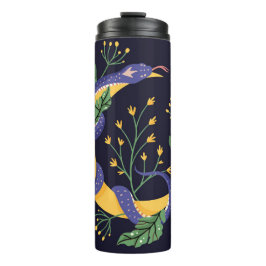 Schlange- und Blumenmärchen Thermosbecher