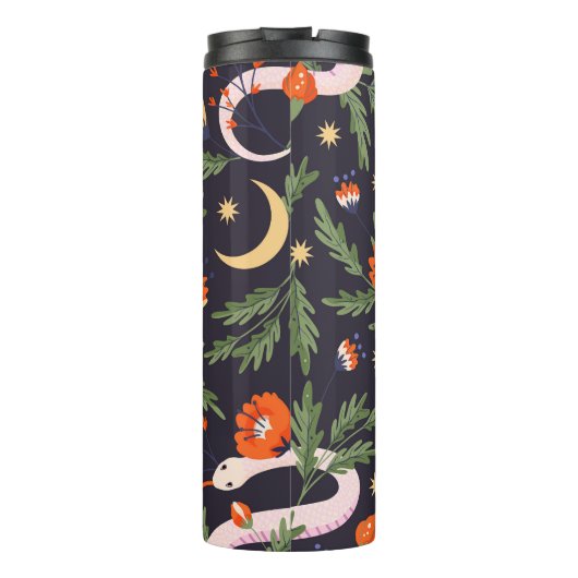 Schlange- und Blumenmärchen Thermosbecher (Rückseite)