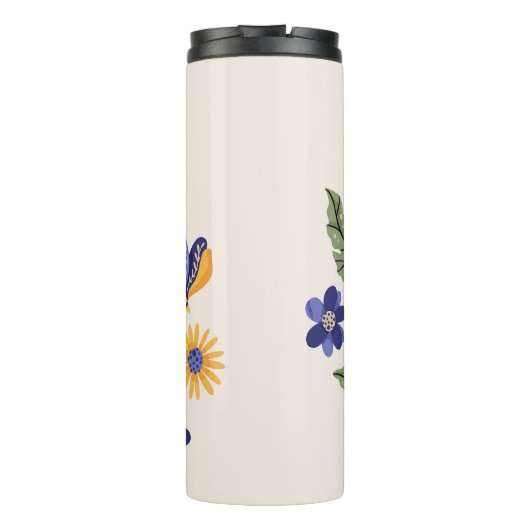 Schlange- und Blumenmärchen Thermosbecher (Rückseite)