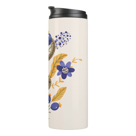 Schlange- und Blumenmärchen Thermosbecher (Nach rechts gedreht)