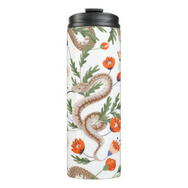 Schlange- und Blumenmärchen Thermosbecher