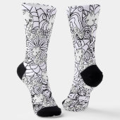 Schlange und botanische Doodles mit Flora Socken (Gewinkelt)