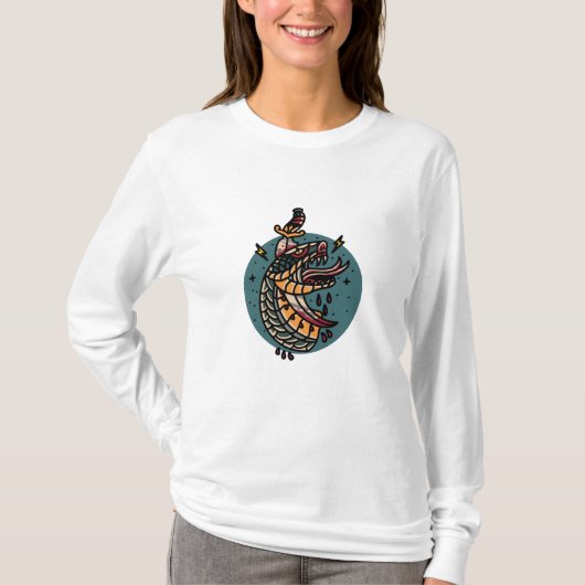 Schlange und Dolch T-Shirt (Vorderseite)