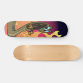 Schlange und Flammen Skateboard (Horizontal)