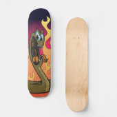 Schlange und Flammen Skateboard (Vorderseite)