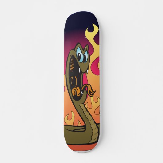 Schlange und Flammen Skateboard (Vorne)